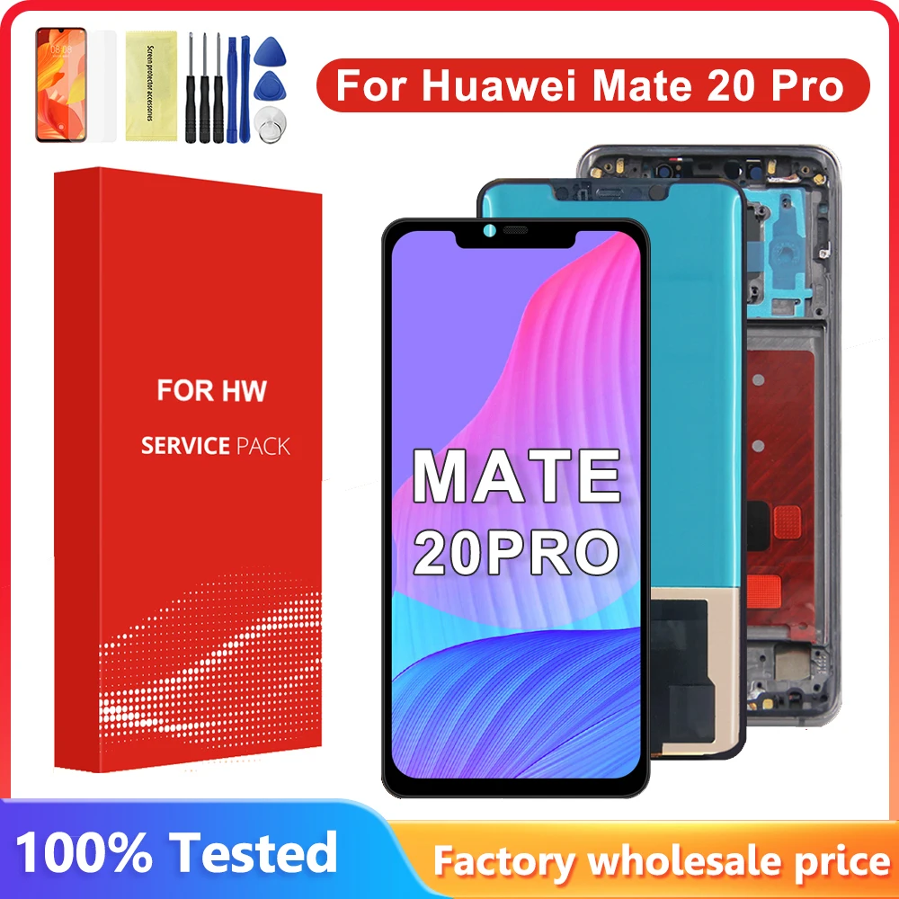 

100% Tested For Huawei Mate 20 Pro LCD Display, LYA-L09,L29,AL00 Touch Screen Digitizer Assembly Replacement For Mate20Pro LCD