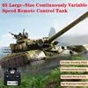 65CM Oversized Metal Smoking RC Tank 1:16 Omnidirectional Driving Fire Bullet Simulated Recoil Force Remote Control Tank Model 1