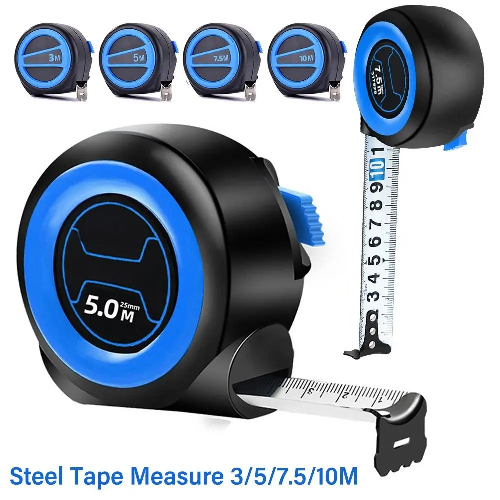 

Auto Lock Tape Measure Portable Fall Resistant Self-locking Steel Tape Thickened 3/5/7.5/10 Meters Tool Ruler