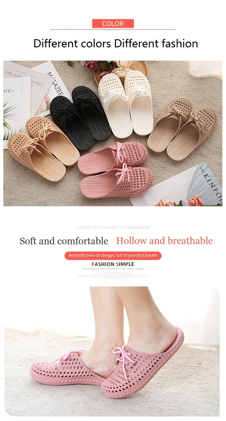 2020 Low Price Fashion New Design Women Summer Sandals Lace-up Breathable Non Slid Flat Woman Female Ladies Sweet Slippers