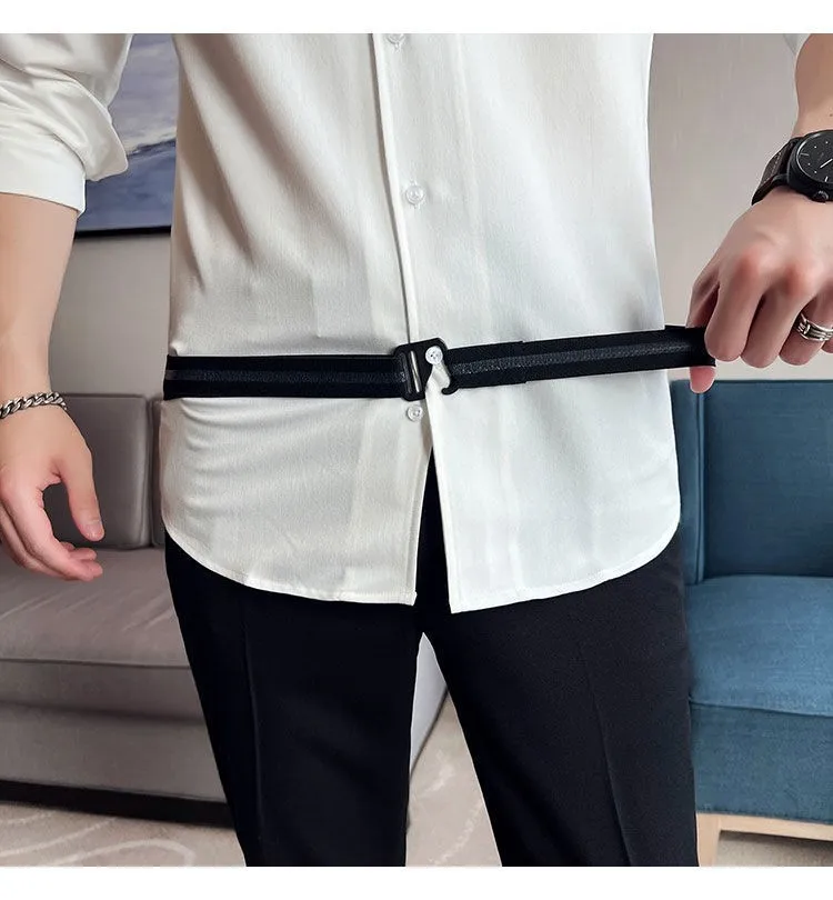 Stage Shirt Stays Belt for Men Shirts Tucker Adjustable Elastic Belt