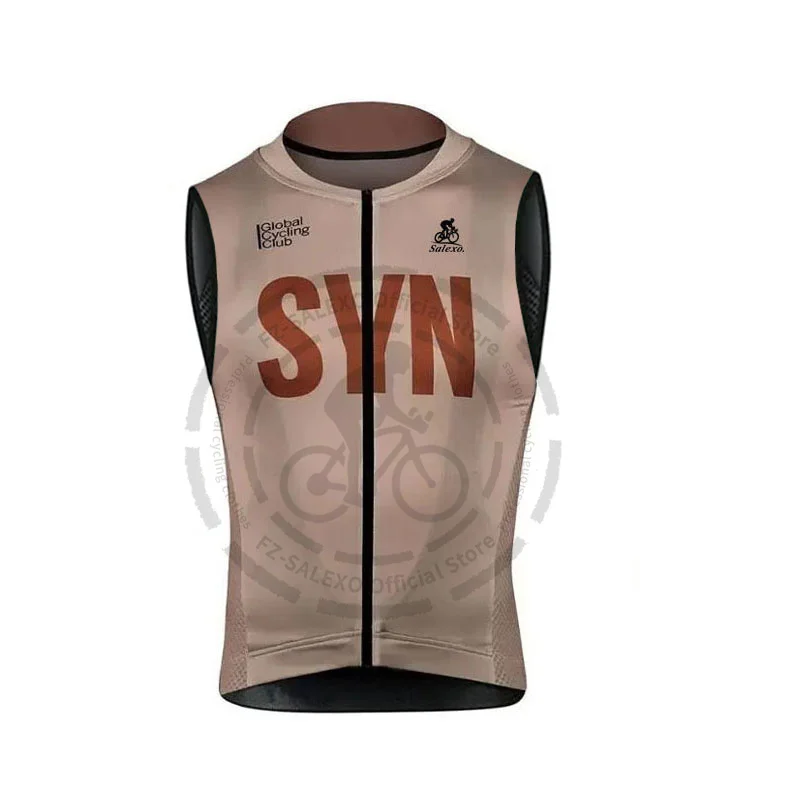 SYN Cycling Vest Men 2025 Summer Sleeveless Windproof Vests Road Sleeveless Cycling Jersey Bicycle Sports Riding Windproof Vests 5