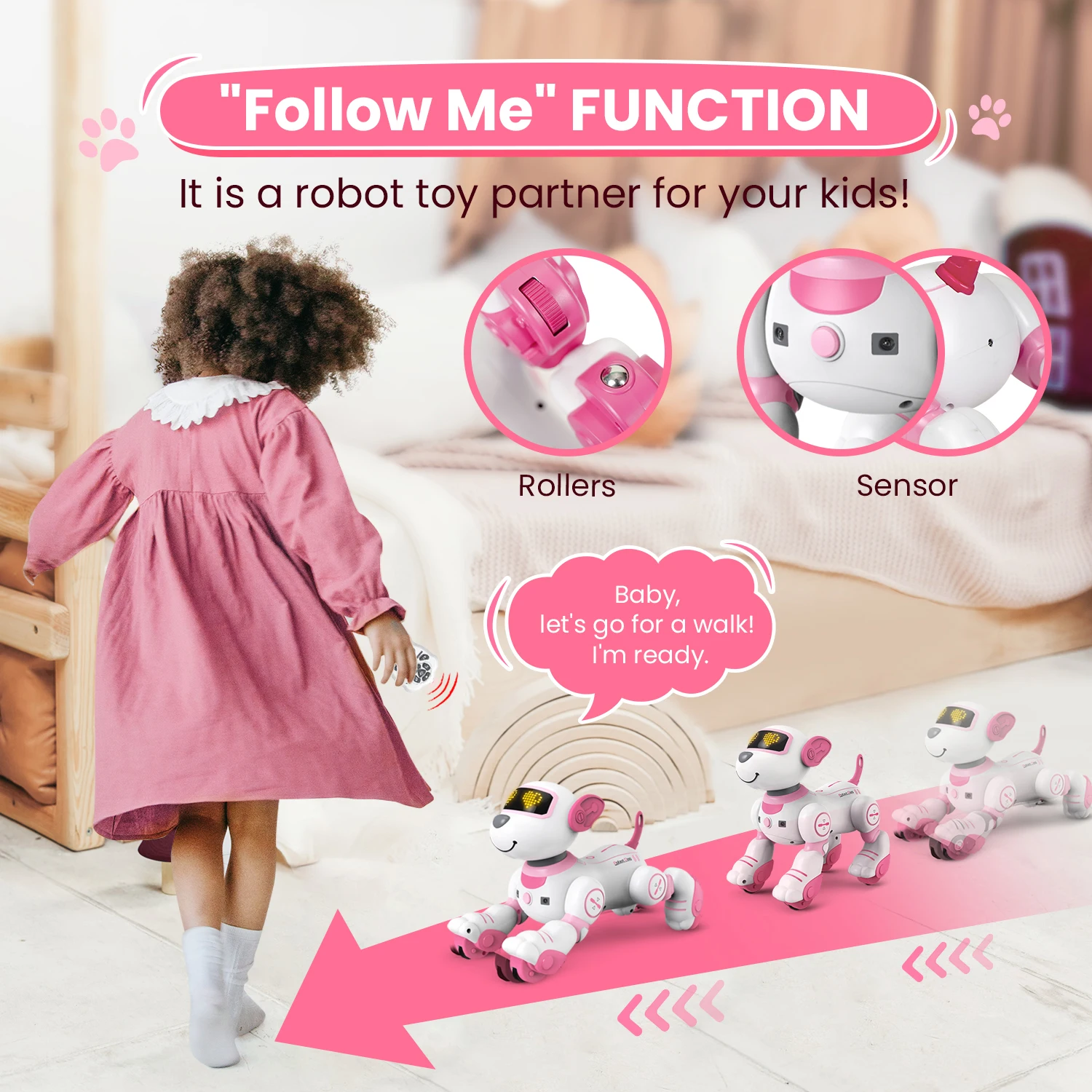 RC Robot Electronic Dog Robot Dog Stunt Walking Dancing Toy Intelligent Touch Remote Control Electric Pet for Children's Toys