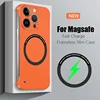 Frameless Magnetic For Magsafe Slim Case For iPhone 16 13 12 15 Pro Plus Max X XS Max XR Wireless Charging Hard Back Cover 1