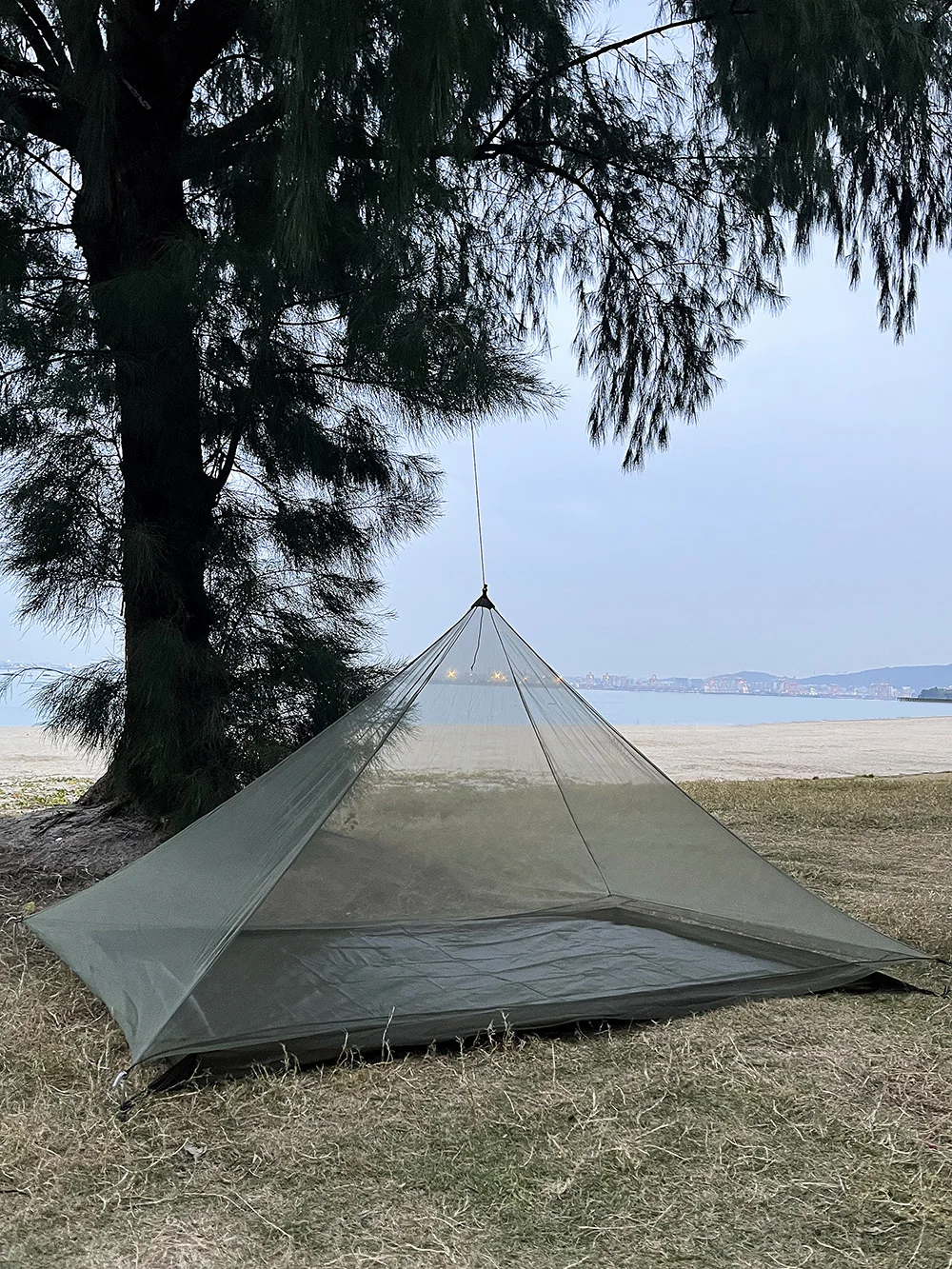 Camping Moskitonetz Zelt Pyramide Mesh Zelt Ultraleicht Bug Shelter Outdoor Insekten Schutz Tragbare Atmungsaktive Einzigen Schicht – Detail 1