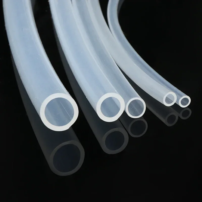 Food Grade Clear Transparent Silicone Rubber Hose 1 Meter ID 0.51 2 3 4 5 6 7 8 9 10 mm O.D Flexible Nontoxic Silicone Tube silicone tube rubber hose rubber tube rubber tubing