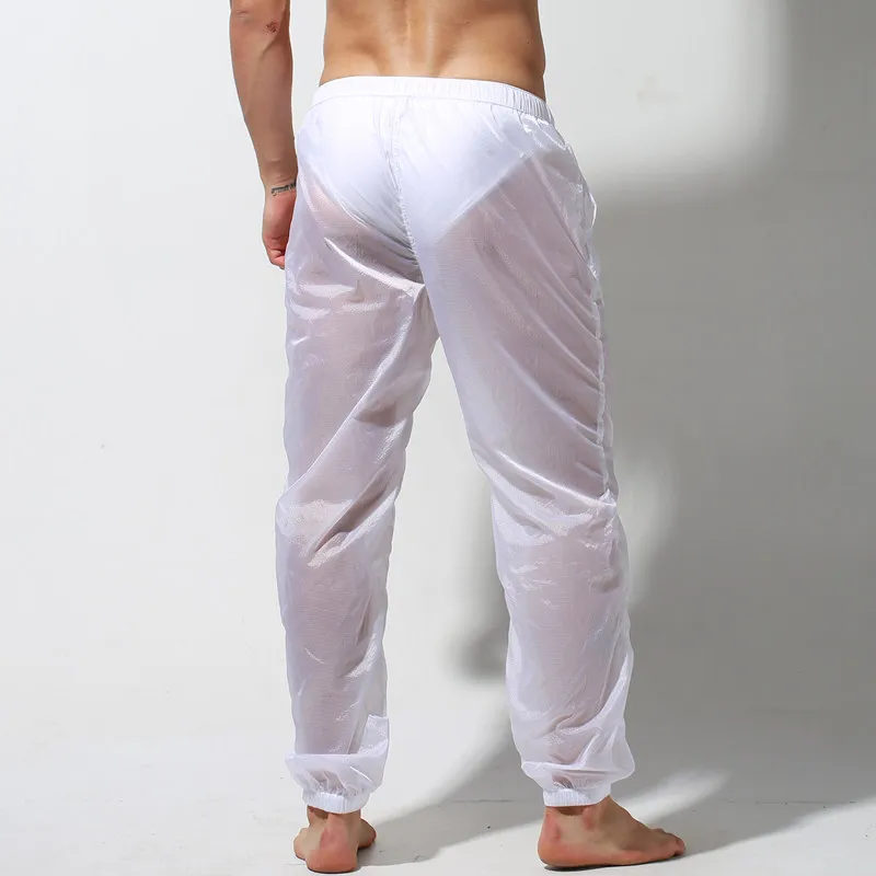 Transparent Swimwear Swimming Pants for Men UV Protect Surf Shirt Beach Nylon Quick Dry Long Trunks Desmiit Sexy Swimsuit swim trunks mens surfing rashguard