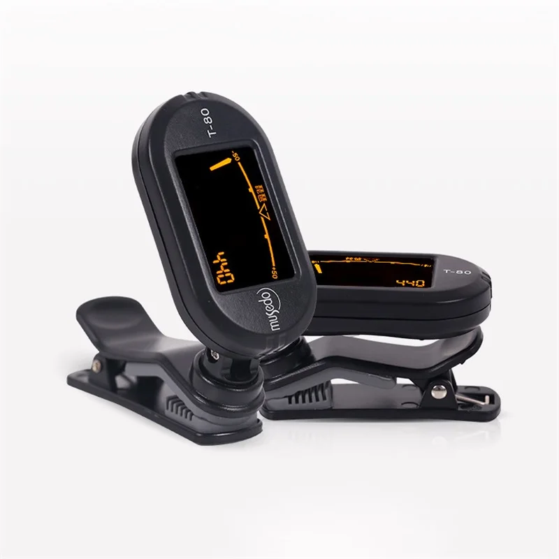 T-80 Pipa Tuner Colorful Screen Chromatic Tuner With Clip LCD Display For Classical Musical Instrument Erhu Accessories