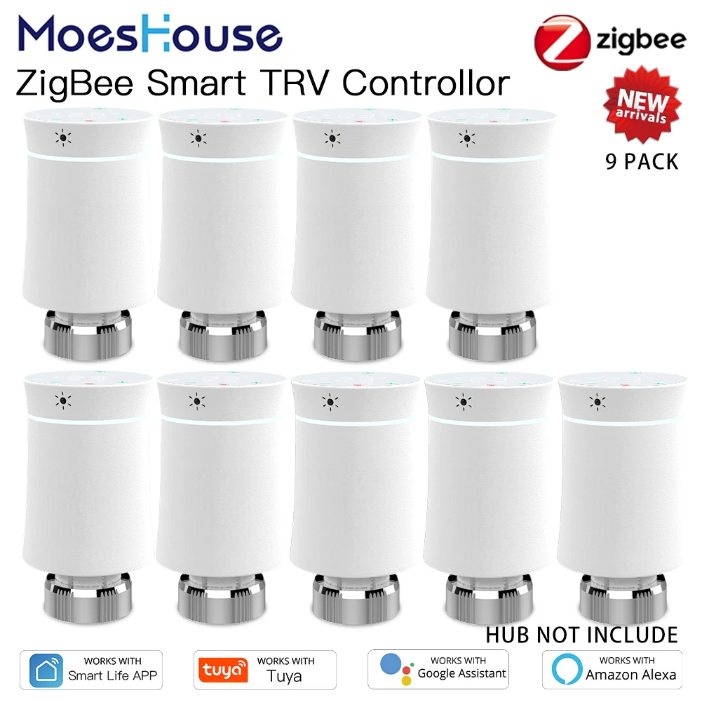 MoesHouse ZigBee3.0 TRV Tuya nowy zawór siłownika grzejnika inteligentny programowalny termostat sterowanie grzałką temperatury Alexa Google sterowanie głosowe zdalne sterowanie aplikacjami 1 MoesHouse ZigBee3.0 TRV Tuya nowy zawór siłownika grzejnika inteligentny programowalny termostat sterowanie grzałką temperatury Alexa Google sterowanie głosowe zdalne sterowanie aplikacjami 1