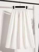 Korean Style Casual Versatile Long Skirt Plus Size Skirts Women 2026 Spring New Fashionable High Elastic Waist A Line Skirt - Image 4