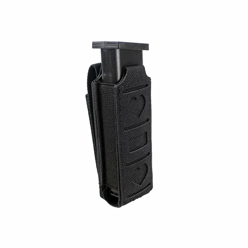 Tactical 9mm Molle Single Magazine Pouch Multi-tool Pouch Elastic Pistol Waist Belt Flashlight Holster Tool Holder