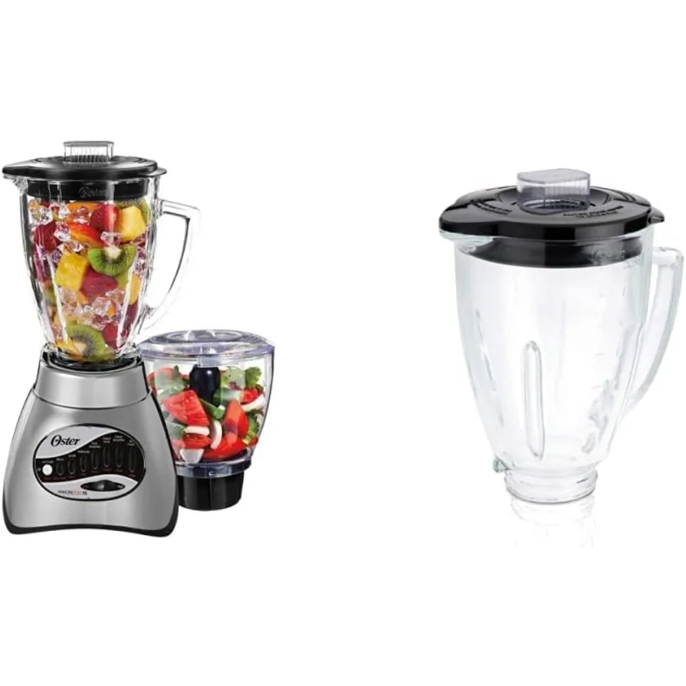 Core 16-Speed Blender with Glass Jar, Black, 006878 +  2-Slice Toaster with Advanced Toast Technology, Stainless Steel