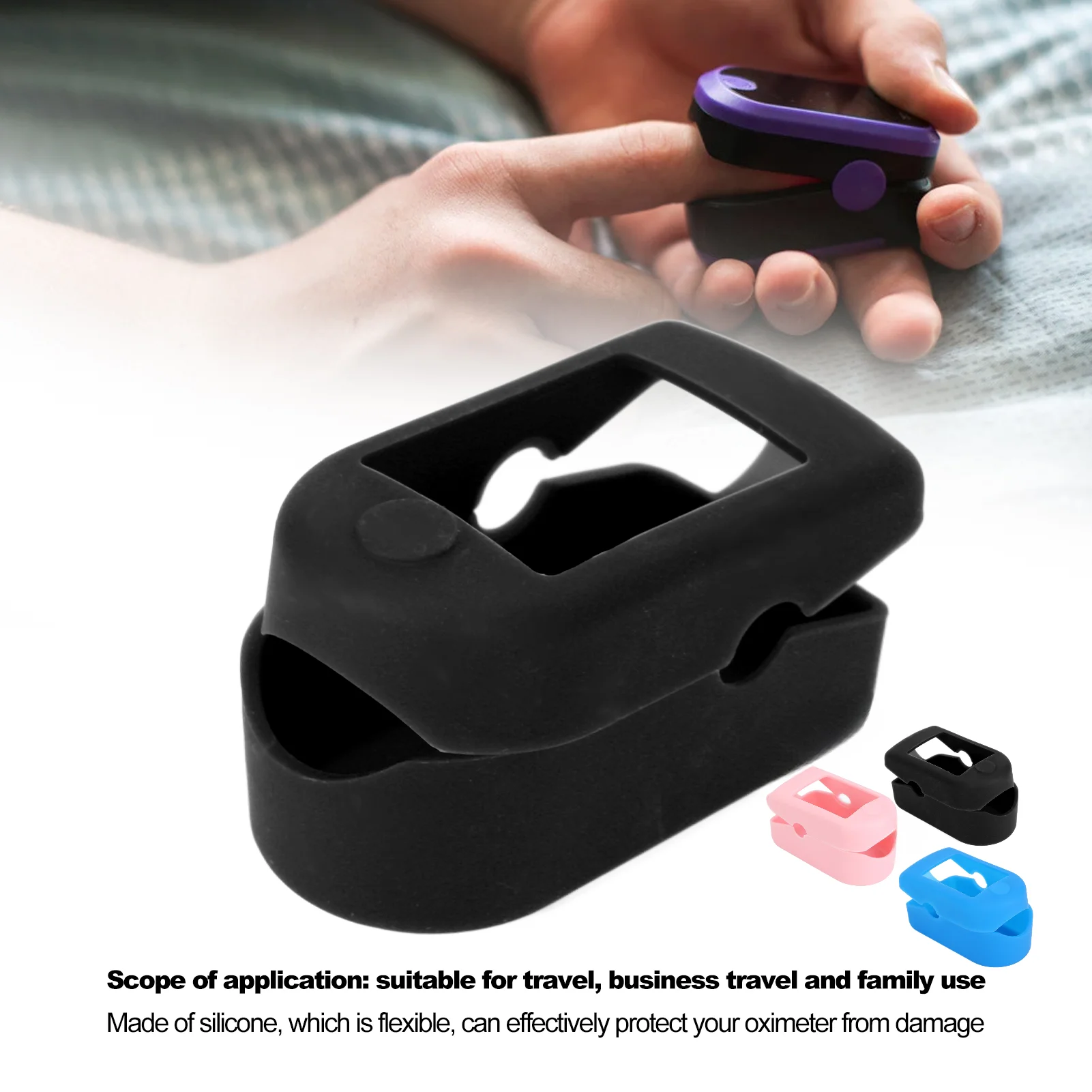 Silicone Storage Bag Finger Clip Oximeter Protective Case Medical Oximeter Protective Holder Finger Pulse Protective Bracket