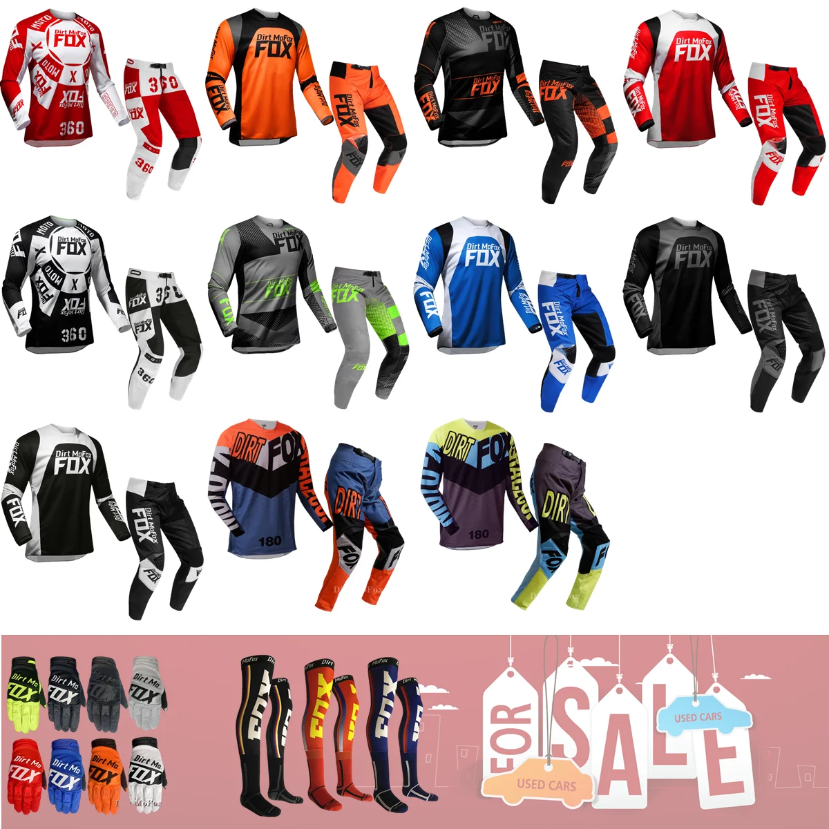 2022 New Moto Gear Set Jersey Pant Mx Combo Motocross Racing Outfit Dirt Bike Suit Off Guanti Calze Suit Matching Package