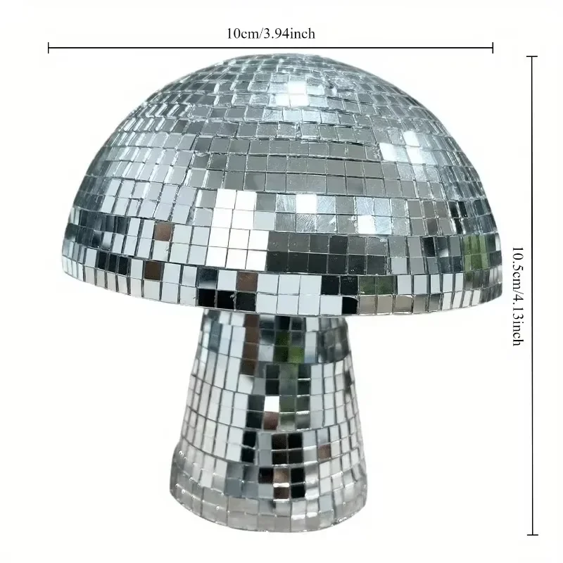 Mushroom Disco Ball Mirror Reflective Home Decoration Crafts Mushroom Ornaments Technology Bar Atmosphere Decoration Miniatures
