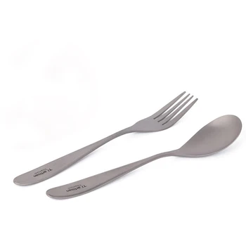 Tiartisan Camping Titanium Spoon and Fork 1