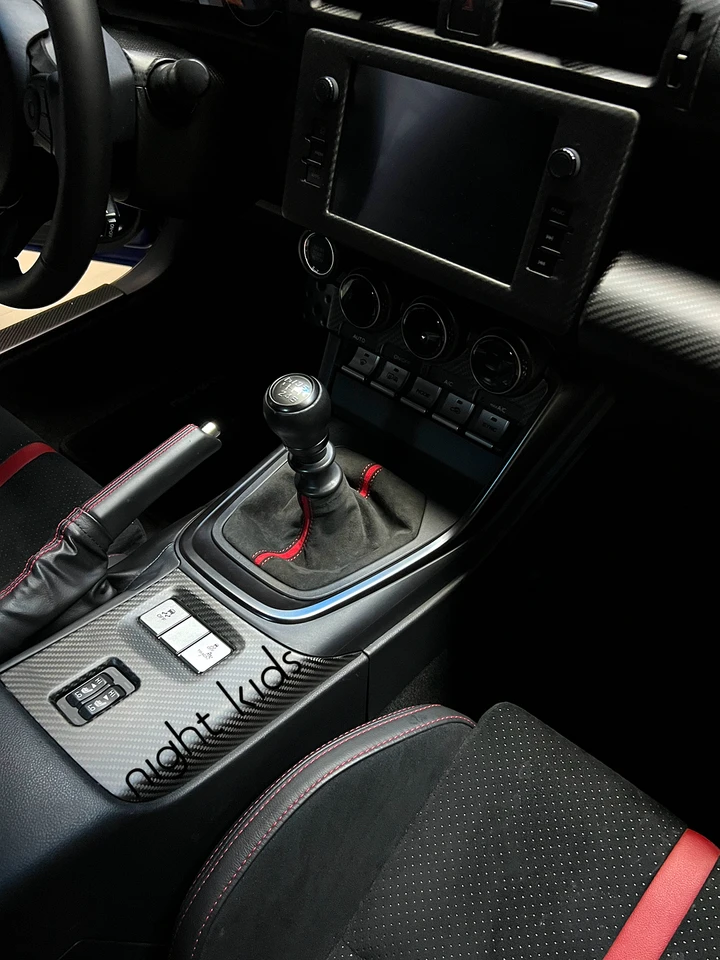 ナイトキッズbrzalカンターラシフターカバー、toyota gr86、zd8、rd