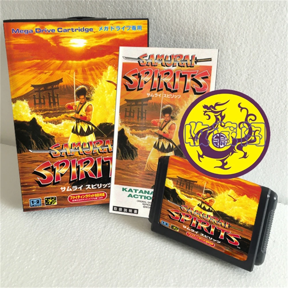 

Игровая карта Samurai Spirit JP 16bit MD с розничной коробкой и руководством для Sega Mega Drive/ Genesis