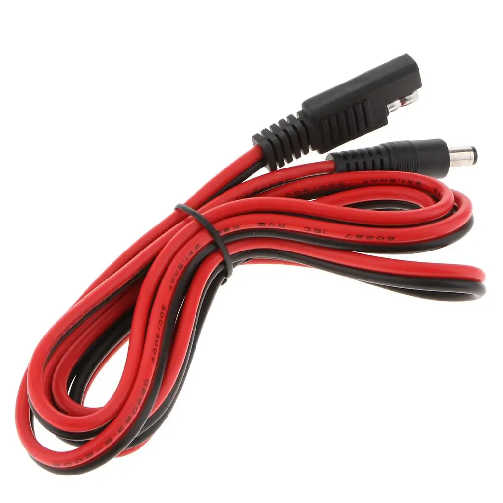 Universal 5Ft SAE Connector to DC 5521 15AWG Cable Connection Adapter Cable