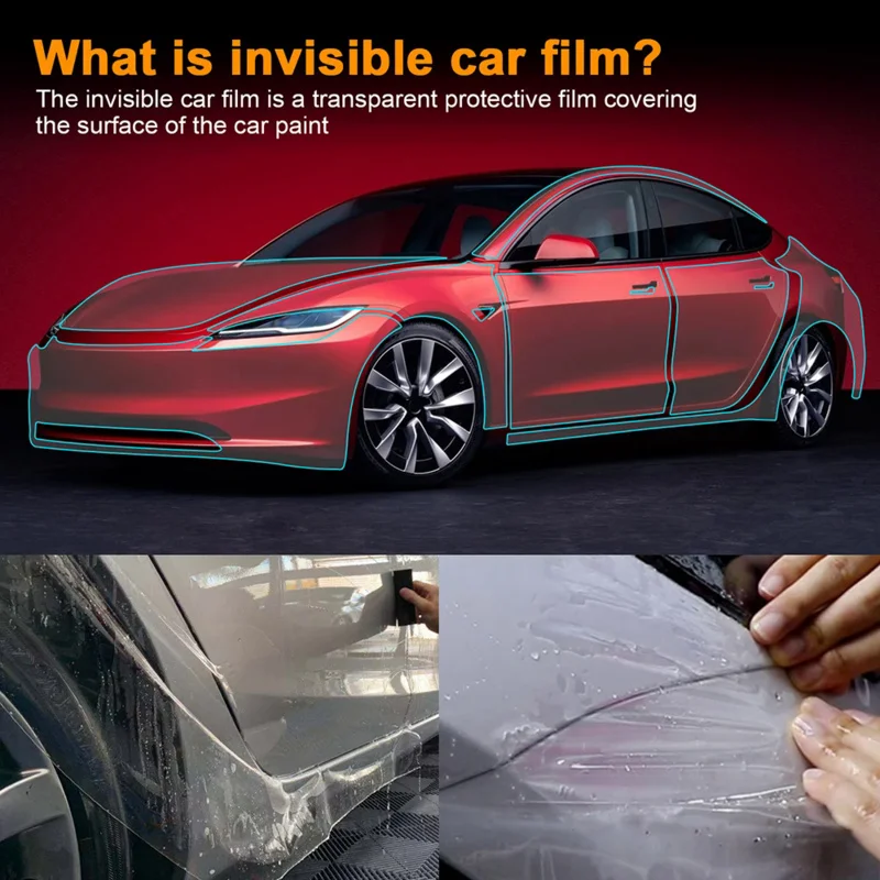 Pellicola protettiva per vernice auto trasparente antigraffio TPU per Tesla Model 3 Y X S 2016-2023 - immagine 6