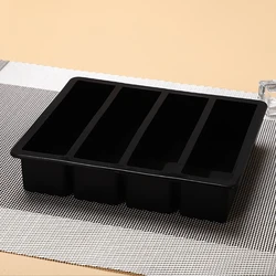 Giant Silicone Ice Cube Trays - Non-Toxic, Durable & Easy-Release (Black)