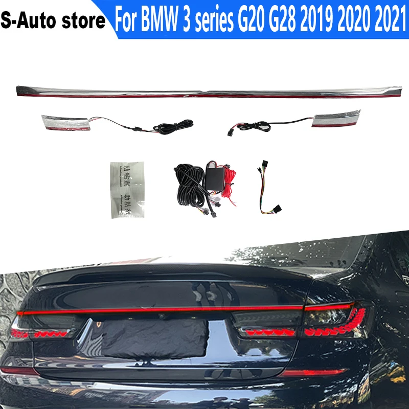 

1 Set Through Taillights Strips For BMW 3 series G20 G28 2019 2020 2021 Dynamic Flow Water Modified Decoration Upgrade taillight