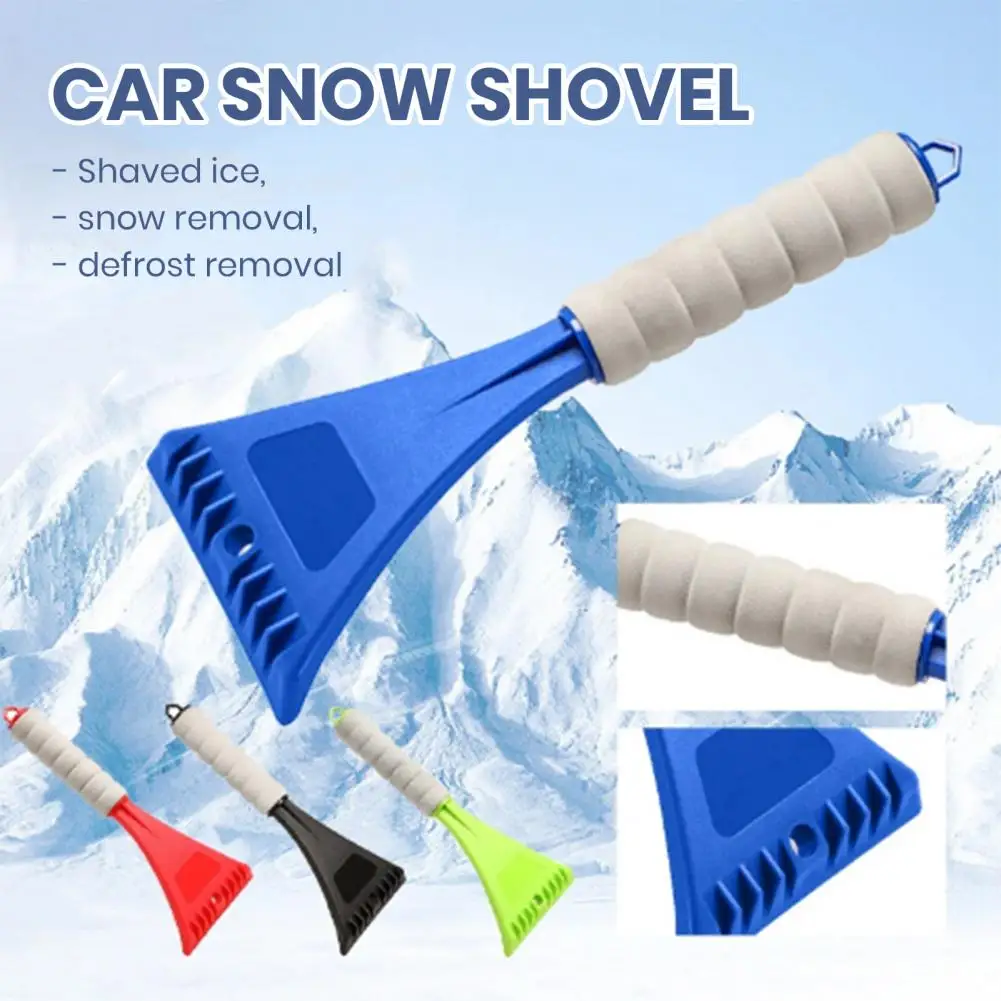 

Car Ice Scraper Anti-slip EVA Grip Handle Hangable Shovel Multifunctional Auto Windshield Defrost Snow Removal Ice Shovel Tool
