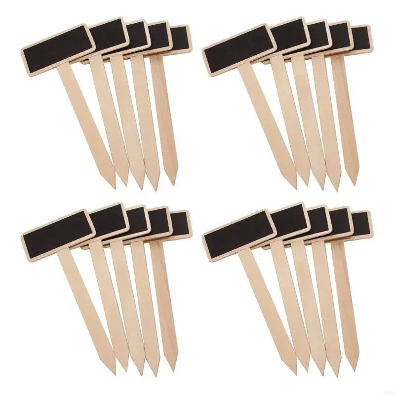 정원 나무 식물 레이블에 대 한 20Pcs T 형 레이블 블랙 보드 마커 식물 표지판