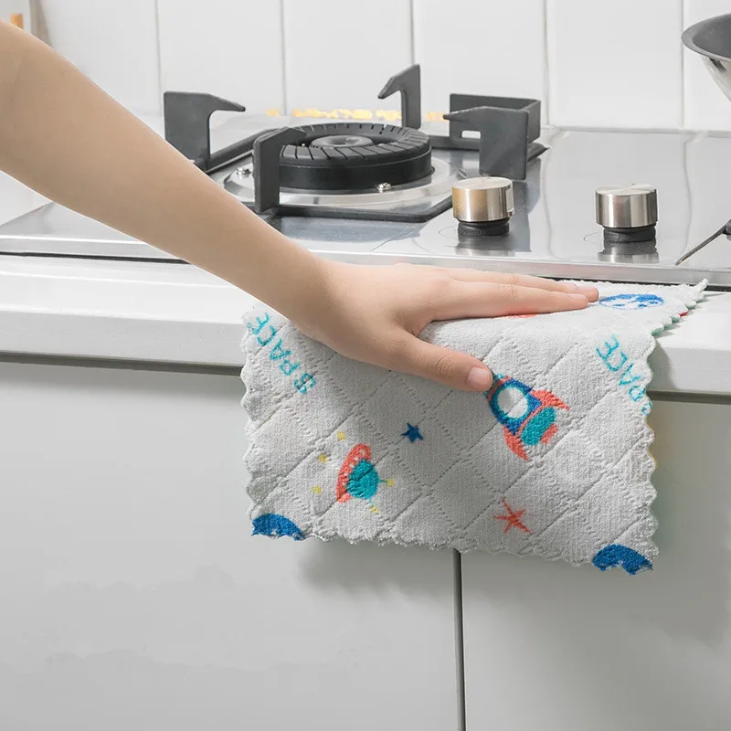 Kitchen Cleaning Cloth Dishcloth Towel 1/3/5PCS