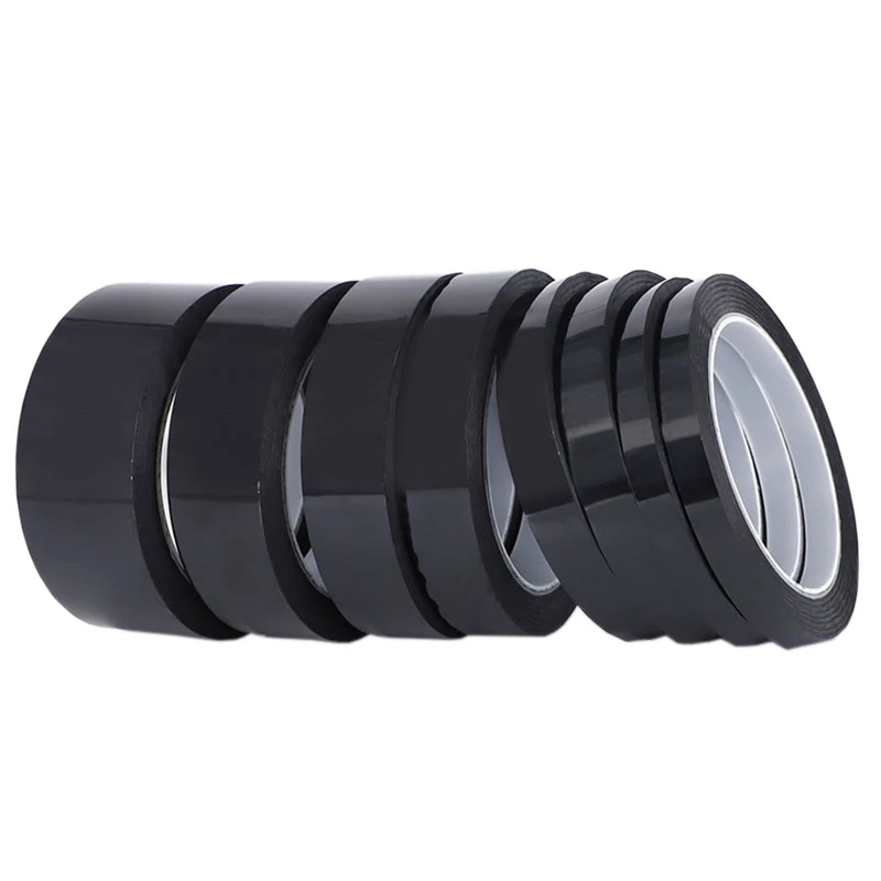 High Temperature Resistant Black Kapton Polyimide Tape - 50m Length