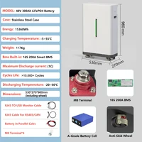 Batterie au lithium LiFePO4 48V 300Ah 15kW 51.2V 100Ah 10KW 5KW 6000 cycles Bluetooth 16S BMS CAN RS485 STOCK UE Livraison rapide 2