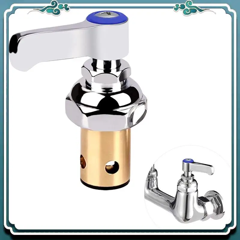 Premium Handle Stem Assembly Fits For Brass Faucets Replace 002713-40 002714-40, Blue Cold Side Spindle Assembly