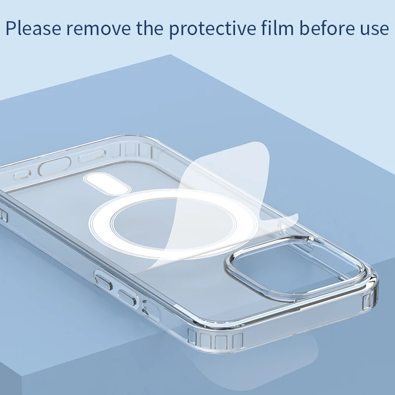 2023 New Ins Transparent Magnetic Shock Resistant Phone Case for Iphone15 14 13 Promax 12 Mini 11 Pro Xsmax XR X Xs 7 8 Plus SE2
