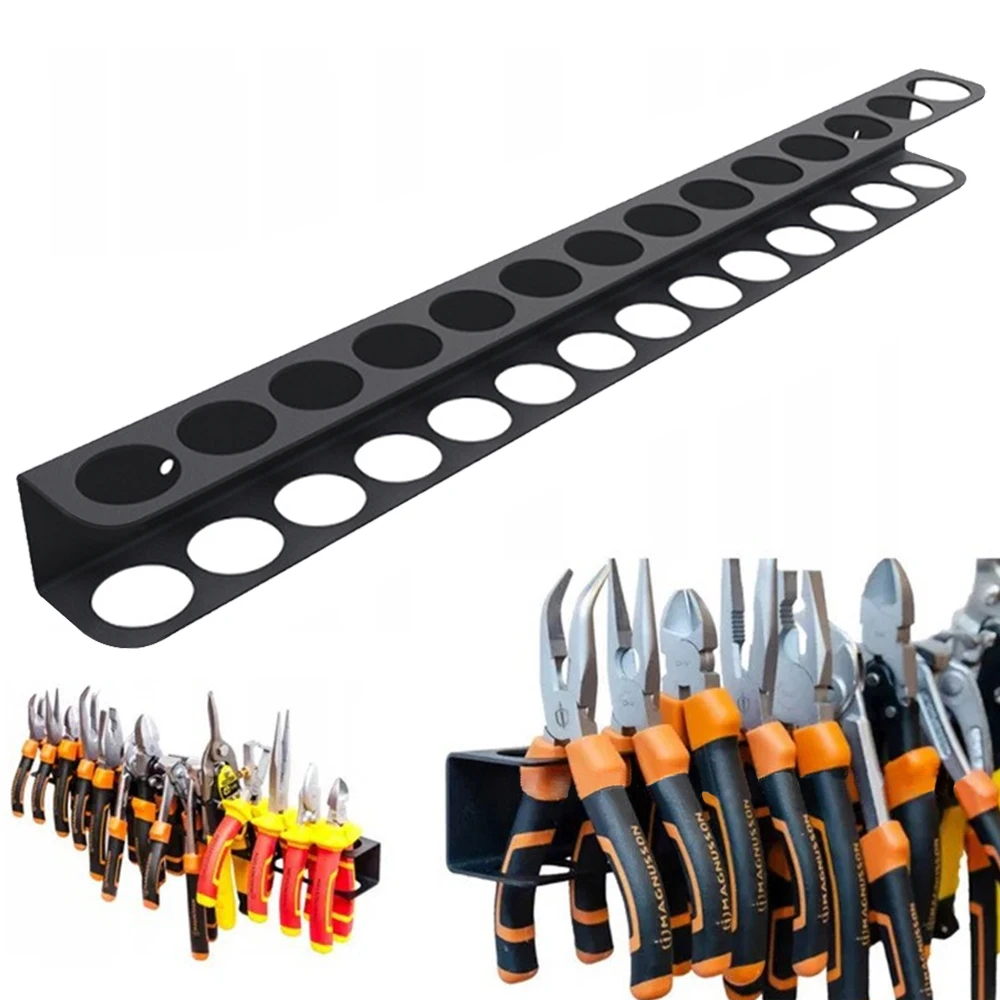 Screwdriver Organizer Wall-mounted 14-hole Hardware Tool Storage for Hex Cross Screw Driver RC Tools Storage Base Stand