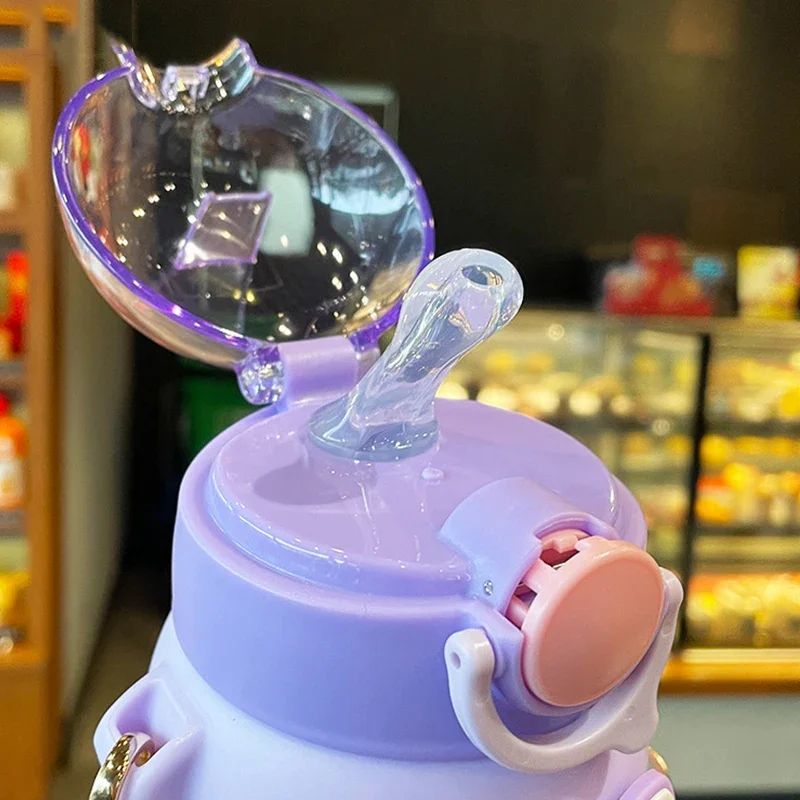 700ml Kids Water Bottle for School Boys Girl Cup With Straw BPA Free Cute Cartoon Leakproof Mug Portable Travel Drinking Tumbler