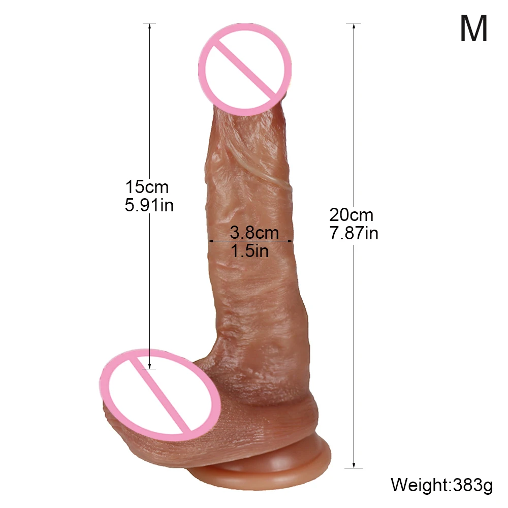 Realistic Makeup Dildo Quality Silicone Big Gag Dildo Penis Anal Sex Toys For Women Strapon Lesbian Vagina Orgasm Masturbation 5