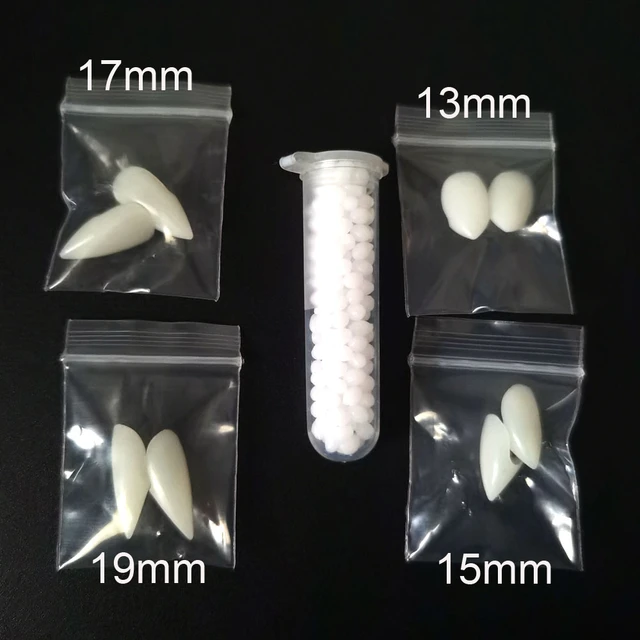 1 Pair Vampire Teeth Fangs Dentures Props Halloween Costume Props False  Teeth Solid Glue Denture Adhesive Halloween Party Decor