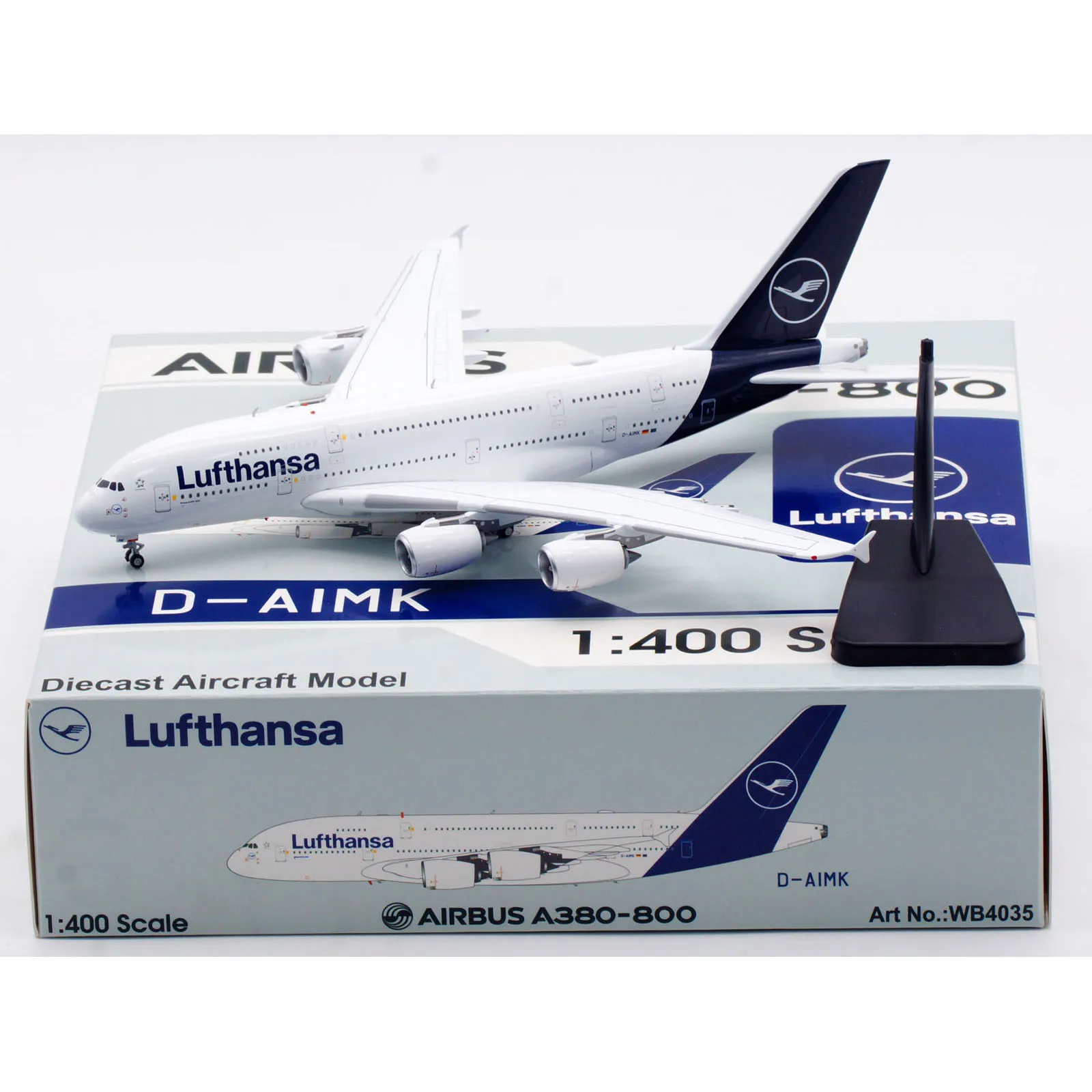 

WB4035 Alloy Collectible Plane Gift Aviation 1:400 Lufthansa Airlines "StarAlliance" Airbus A380 Diecast Aircraft Model D-AIMK