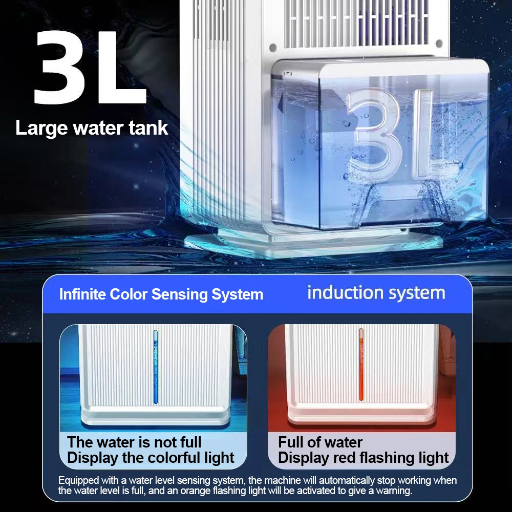 Electric Air Dehumidifier Moisture Absorber For Home Bathroom Basement