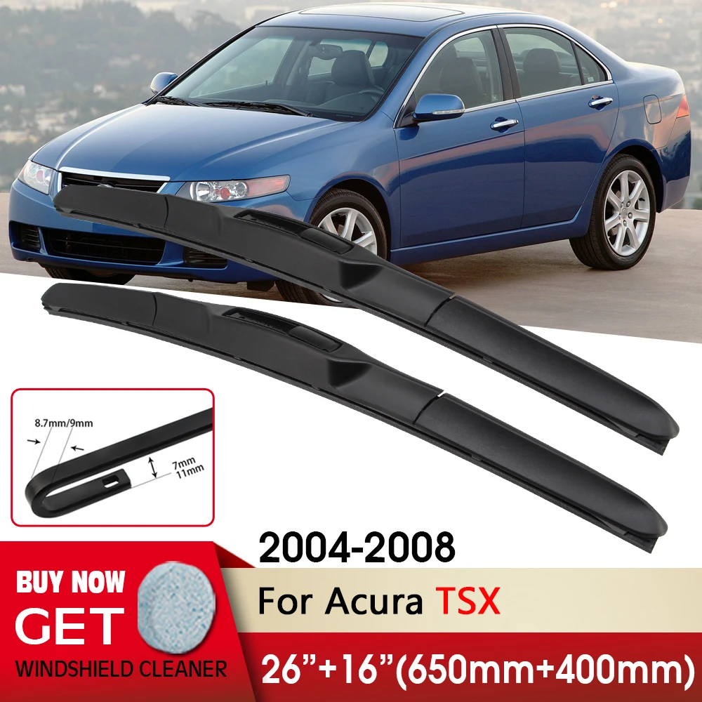 

Автомобильные стеклоочистители RHD & LHD передние щетки стеклоочистителя 26 "+ 16" для Acura TSX 2004-2008 Fit U Hook Arm лобовое стекло переднее окно