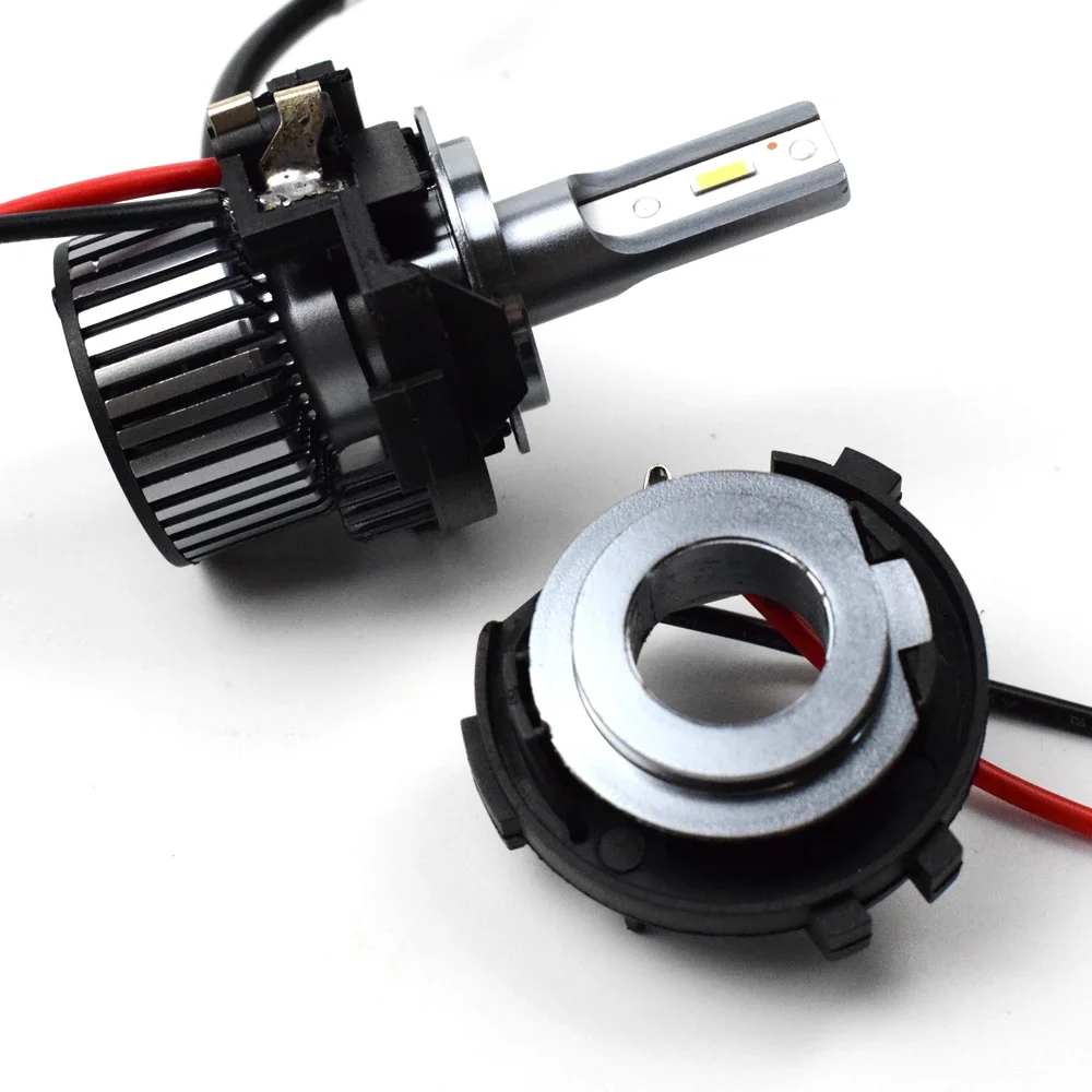 Set 4 Adattatori LED H7 Per Fari Auto - Supporto In Plastica Nera, Foro 15mm - Foto 7