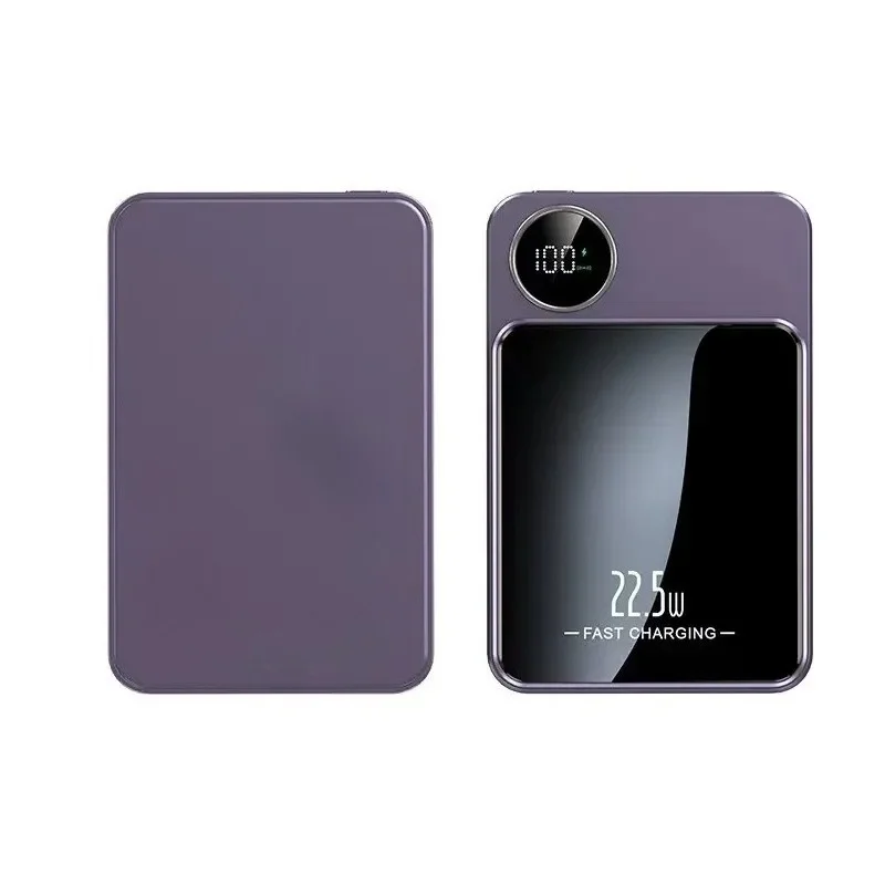 20000mAh 5V 휴대용 마그네틱 보조배터리 (아이폰 12, 13, 14, 15 시리즈 MagSafe 호환 무선 고속 충전)