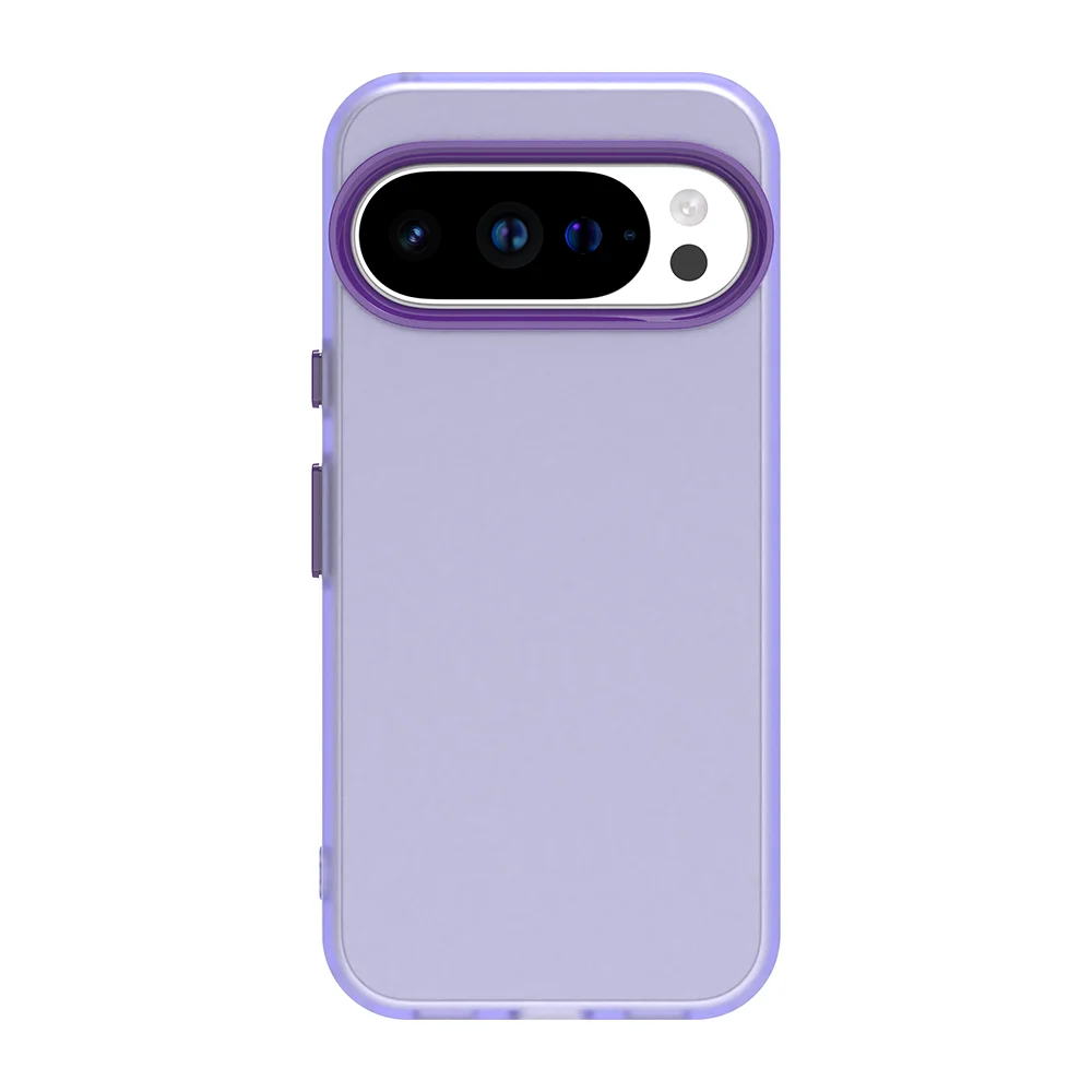 Frosted Fashion Candy Color Soft Bumper Phone Case with Protective Frame and Independent Button Cover
