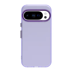 Frosted Fashion Candy Color Soft Bumper Phone Case with Protective Frame and Independent Button Cover - Google Pixel 10 Pro (Purple)