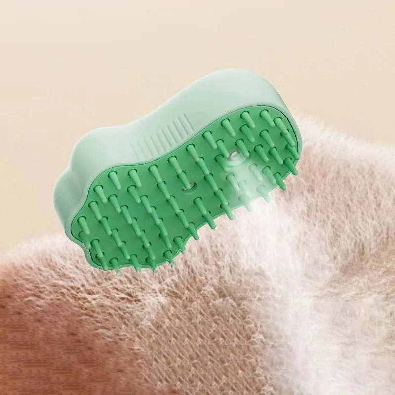 3 in 1 Steamy Pet Hair Brush Multifunction Steaming Grooming Brush Rechargeable Cat Mist Brush for Long/Short Hair Cats