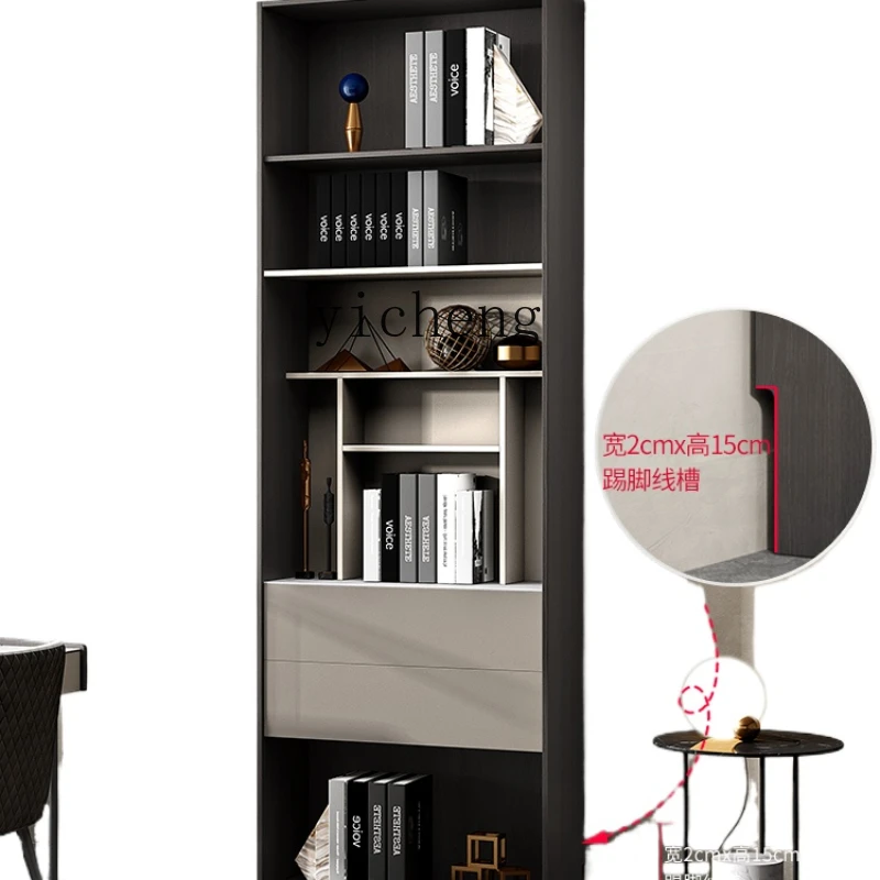

XL Minimalist Floor Combined Bookcase Entire Wall Bookshelf Light Luxury Living Room Storage Cabinet