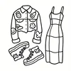 Fashion Vibes Bold & Easy Coloring Book for Adults and Teens - 22 Pages, Mixed Color Paper, Stress Relief, Emotional Release 4