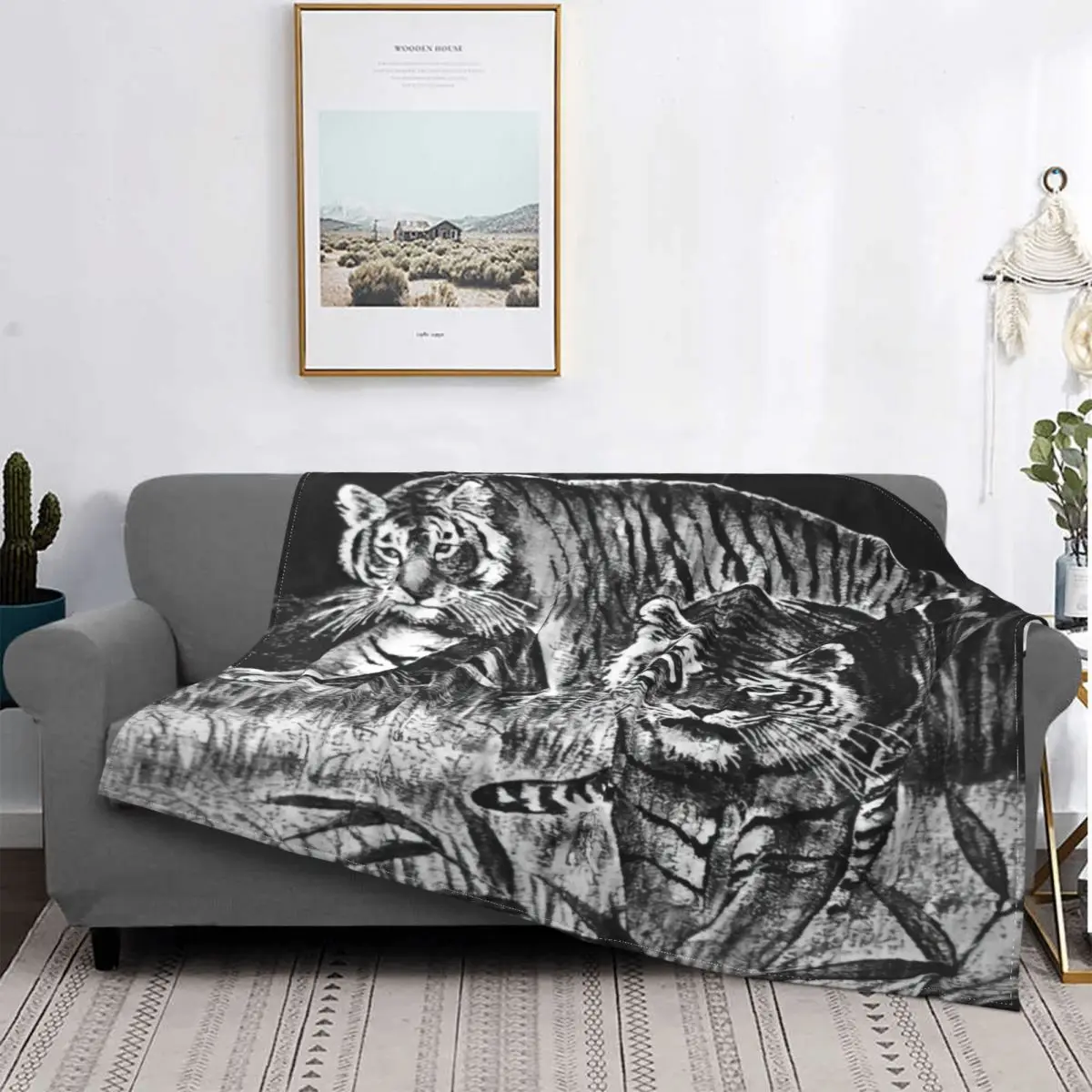 Cobija De Tigre Tigre Messicana Meme Coperta Velluto Arredamento Tessile Coperte Morbide Traspiranti Per Trapunta Sottile In Peluche Per Auto Da Letto