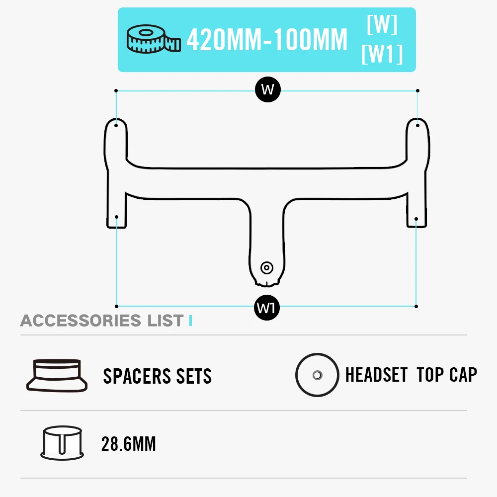 RYET カーボンハンドル ブラック/ブルー400mm×100mm RYET カーボンハンドル ブラック/ブルー400mm×100mm RYET カーボン