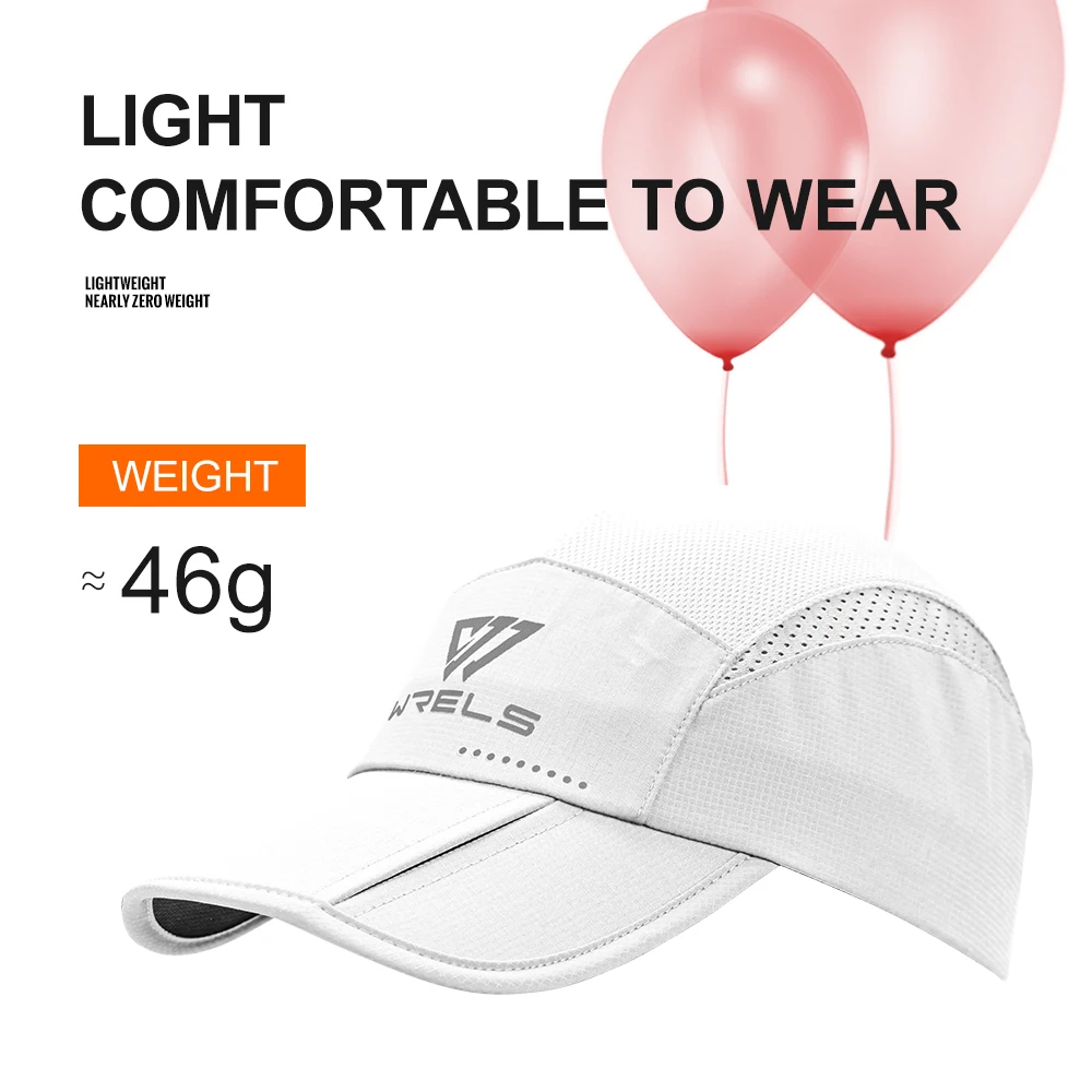 WRELS Breathable Sun Shade Baseball Cap Men and Women Quick Dry Convenient Carrying Folding Cap 3